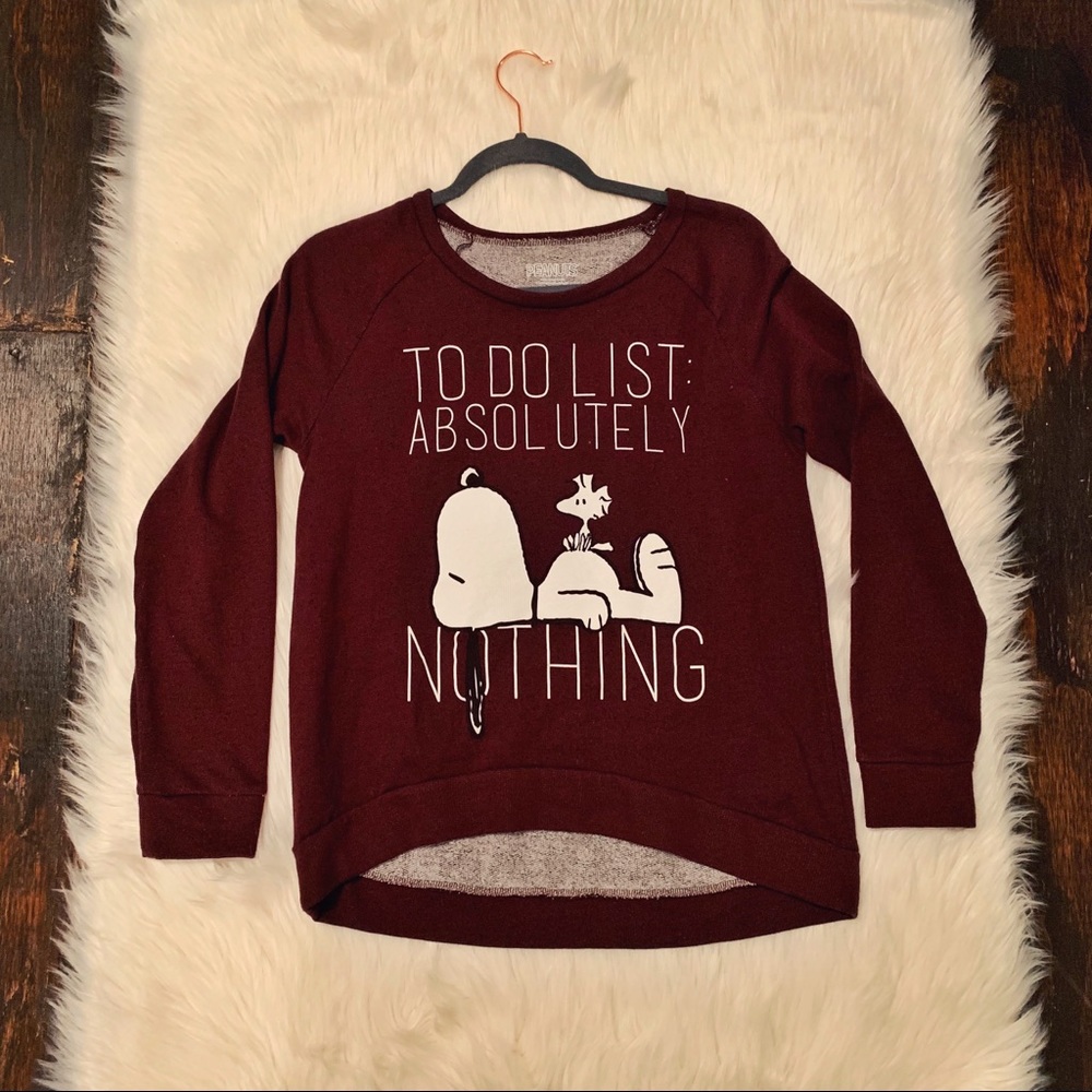 Peanuts | Snoopy Maroon Sweatshirt Size M